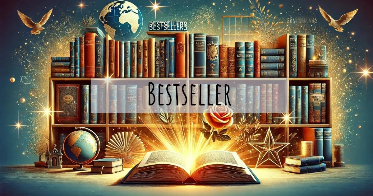 Bookshelf with a mix of timeless classics and modern bestseller books – EnglishBooks.eu Bestseller Collection