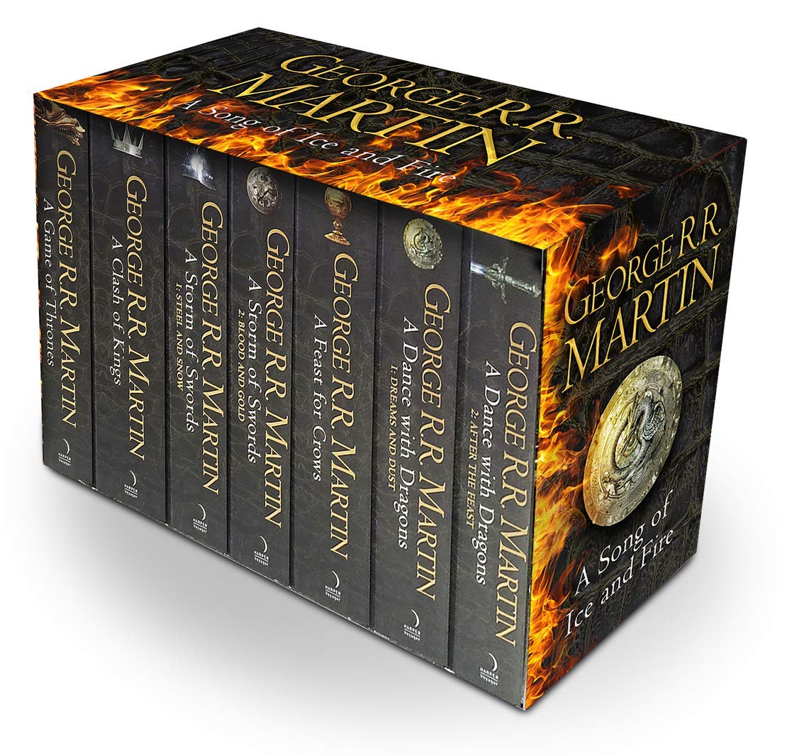 A Song of Ice and Fire Box Set (7 Volumes) by George R. R. Martin – complete collection in slipcase with all published novels.