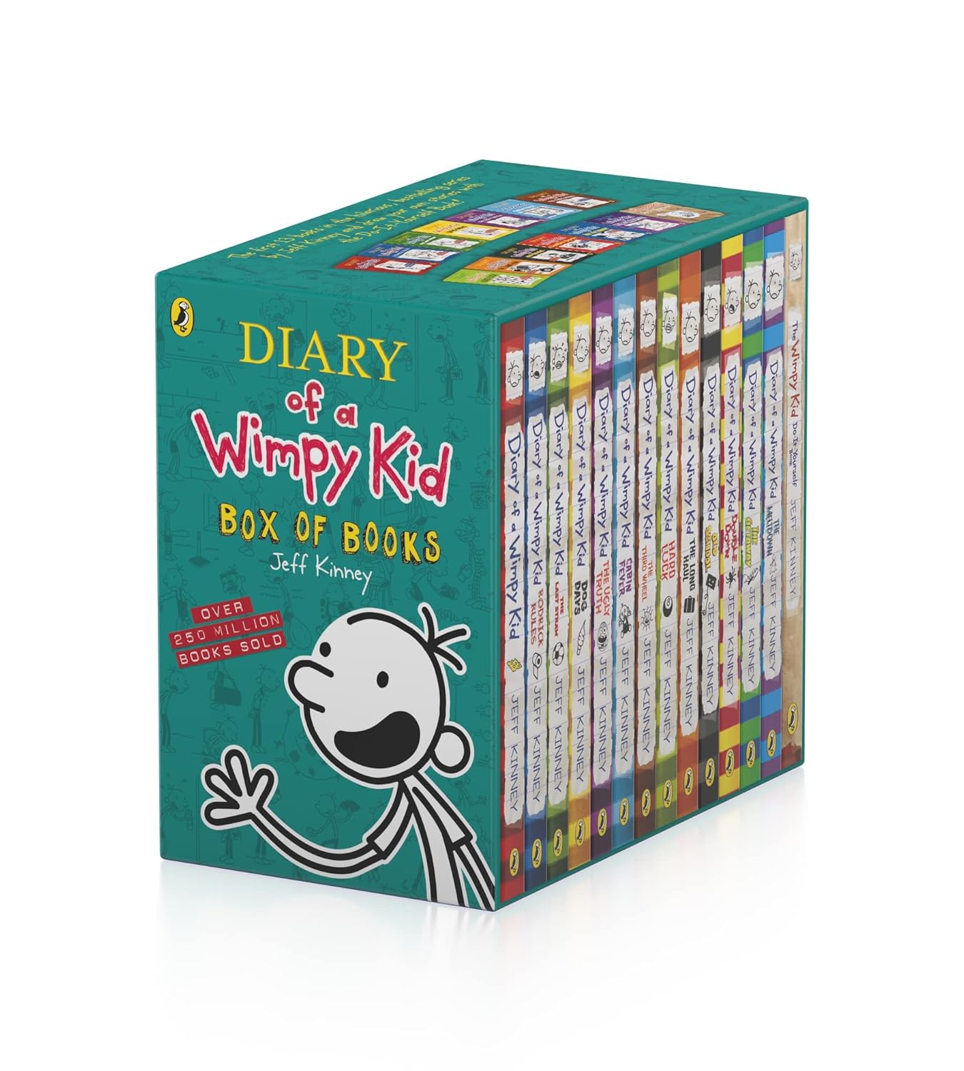 Diary of a Wimpy Kid Box Set Books 1–13 by Jeff Kinney – complete children’s book collection with illustrated covers