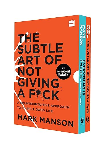 Mark Manson Box Set – The Subtle Art of Not Giving a F*ck and Everything Is F*cked – Front Cover