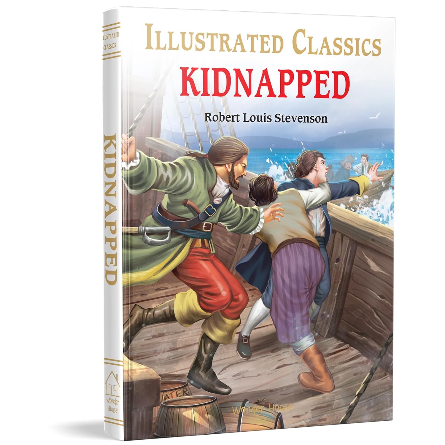 Kidnapped for Kids : Illustrated Abridged Children Classic English Novel with Review Questions - Robert Louis Stevenson