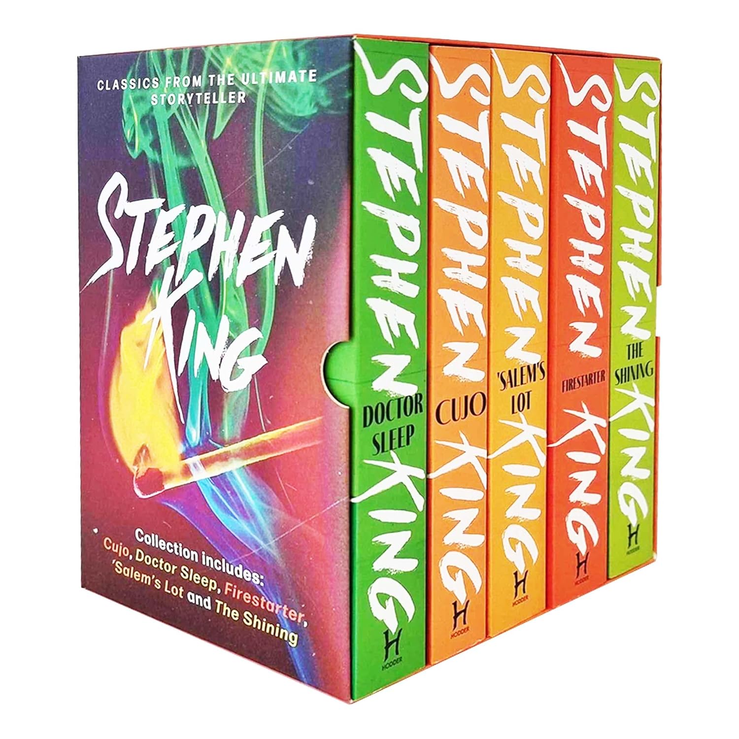 Stephen King 5 Book Box Set – Includes Doctor Sleep, The Shining, Firestarter, Salem's Lot, and Cujo – Horror Classics Collection