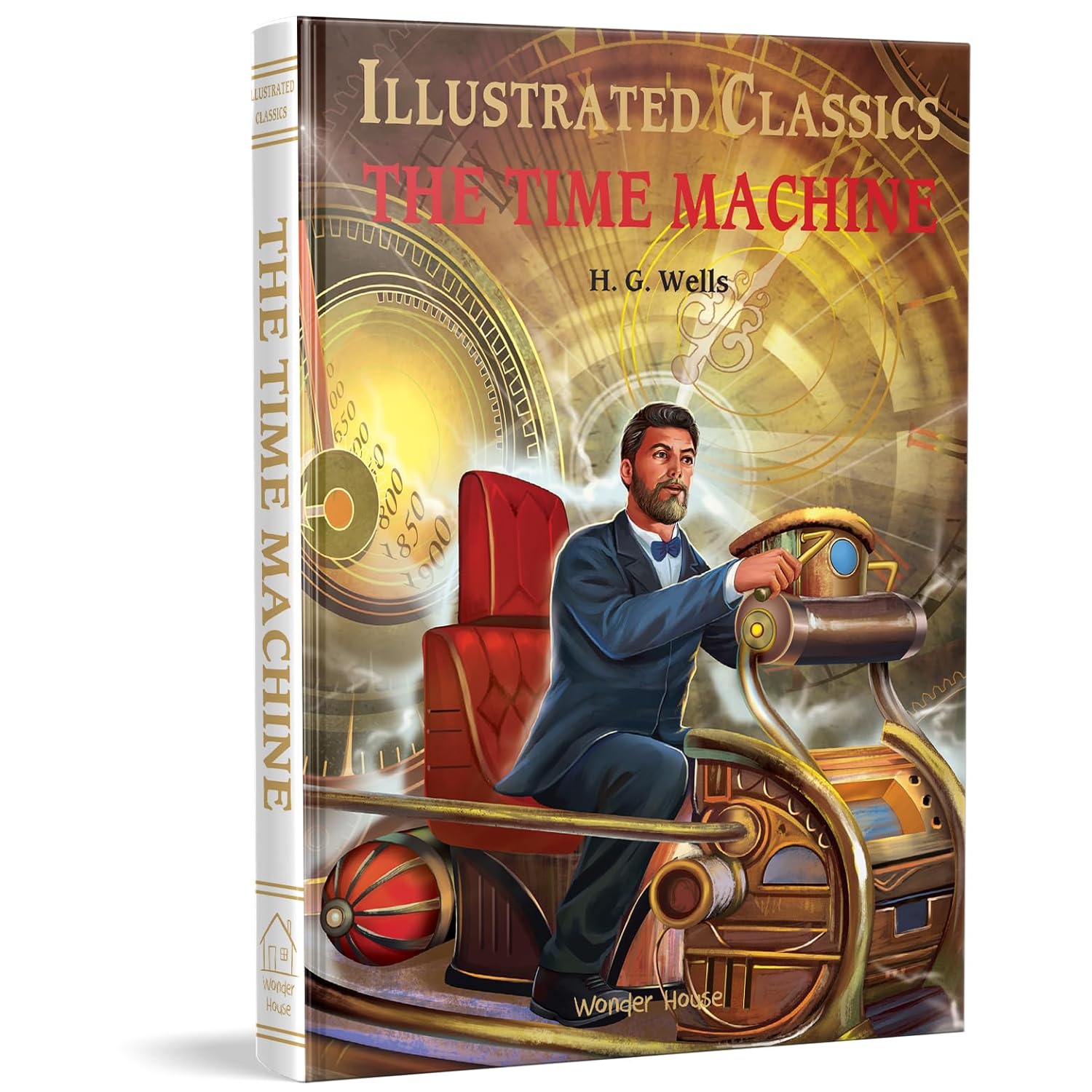 The Time Machine: Illustrated Abridged Children Classic English Novel With Review Questions(Hardback) - H. G. Wells