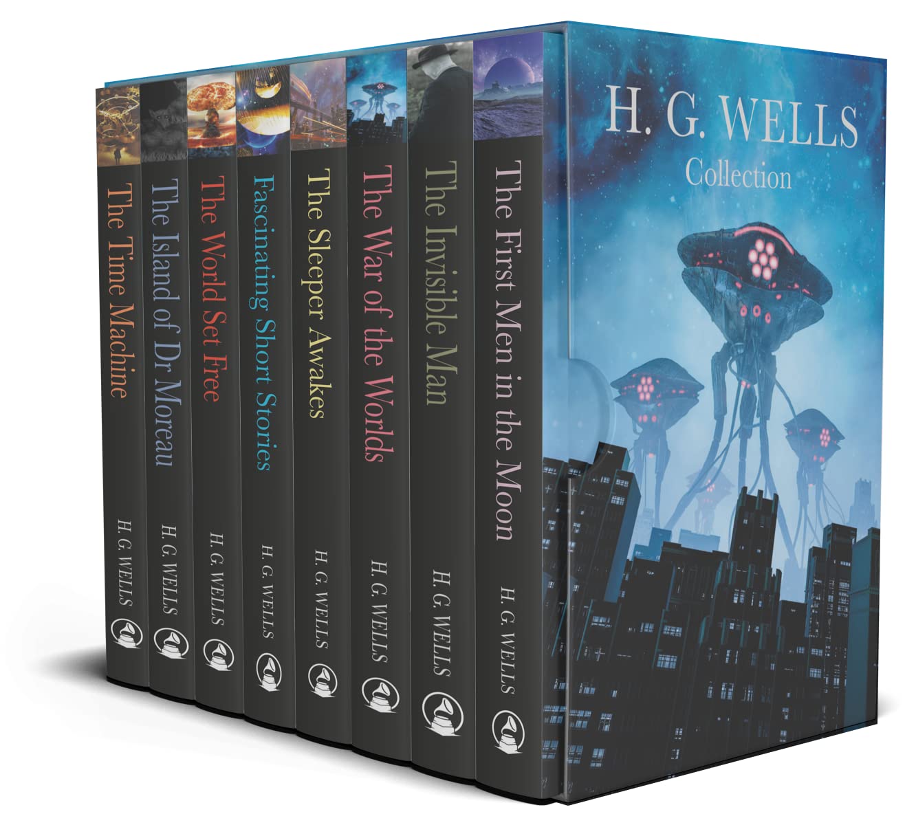 The Classic H. G. Wells Complete 8 Books Collection Box Set (War of the Worlds, Time Machine, World Set Free, First Men in the Moon, Invisible Man, Sleeper Awakes, Fascinating Short Stories & More) - H. G. Wells