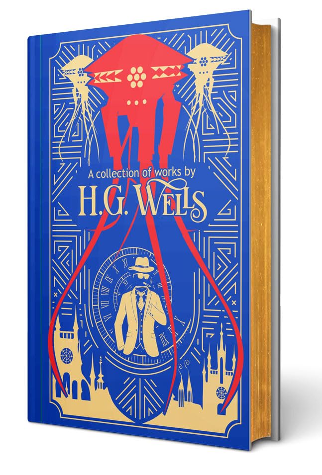 A hardcover book titled 'A collection of works by H.G.