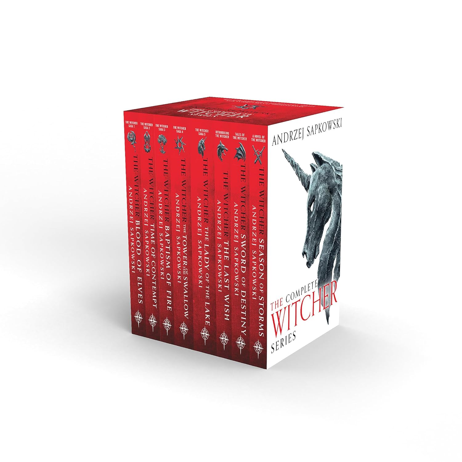 The Witcher Boxed Set - (The Last Wish, Sword of Destiny, Blood of Elves, Time of Contempt, Baptism of Fire, The Tower of The Swallow, The Lady of the Lake, Season of Storms ) - Andrzej Sapkowski