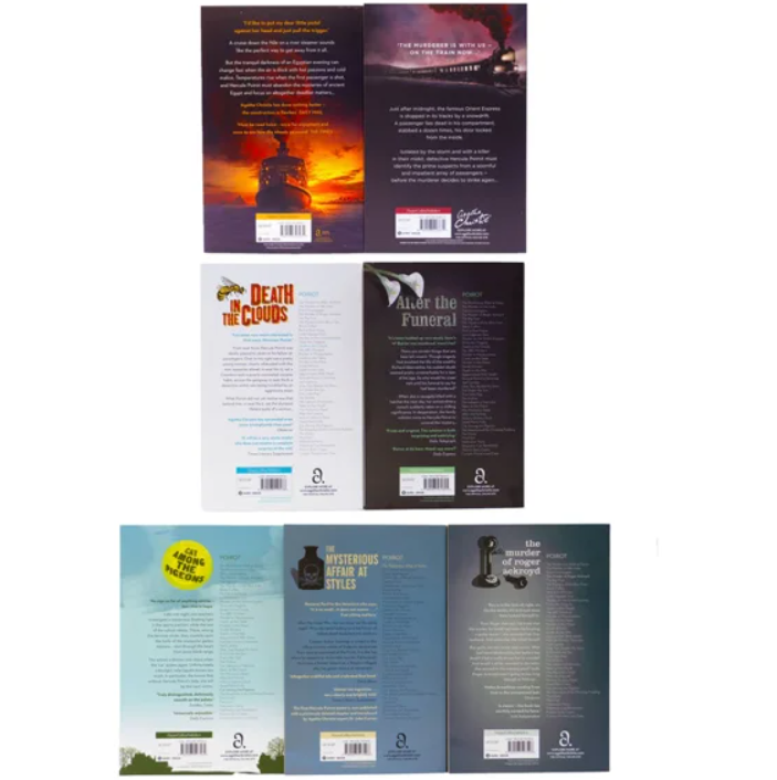 A collage showing multiple book covers and back covers arranged on a white background, including titles such as Death of the Gods, The Funeral, and The Waterworld War at Style.