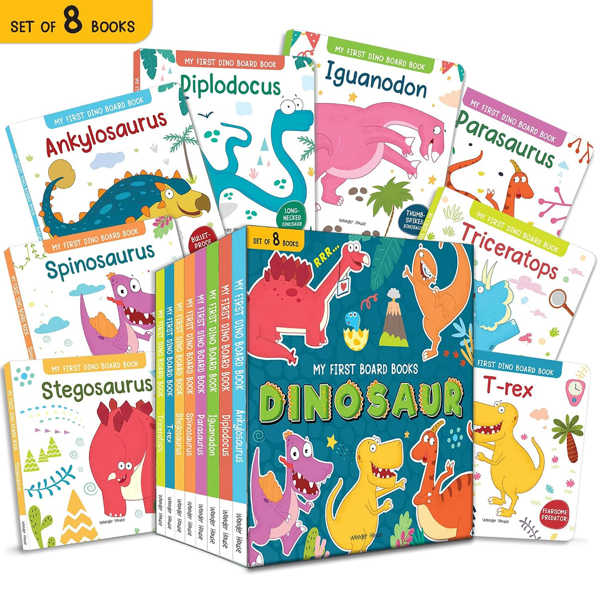 My First Board Books: Dinosaurs - 8 Board Books Box Set