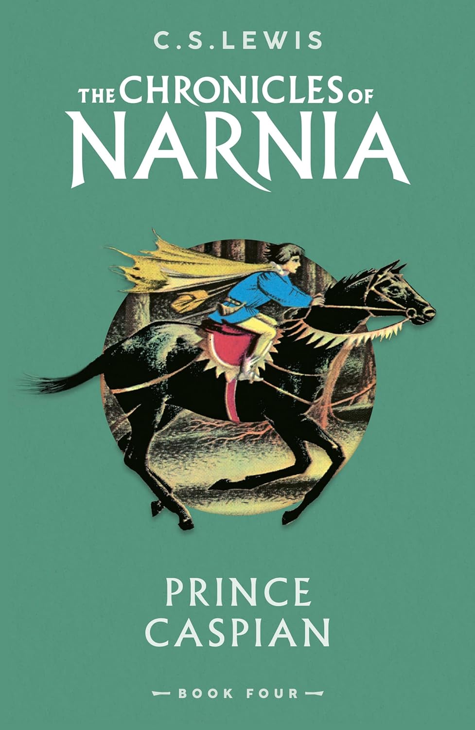 Book cover of 'Prince Caspian' from 'The Chronicles of Narnia' series by C.S. Lewis.