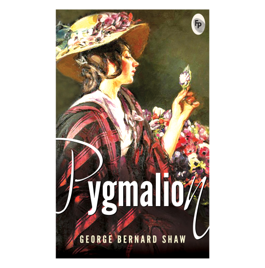 Cover of the book 'Pygmalion' by George Bernard Shaw, featuring a painting of a woman in a hat holding a flower, with the title and author's name at the top.