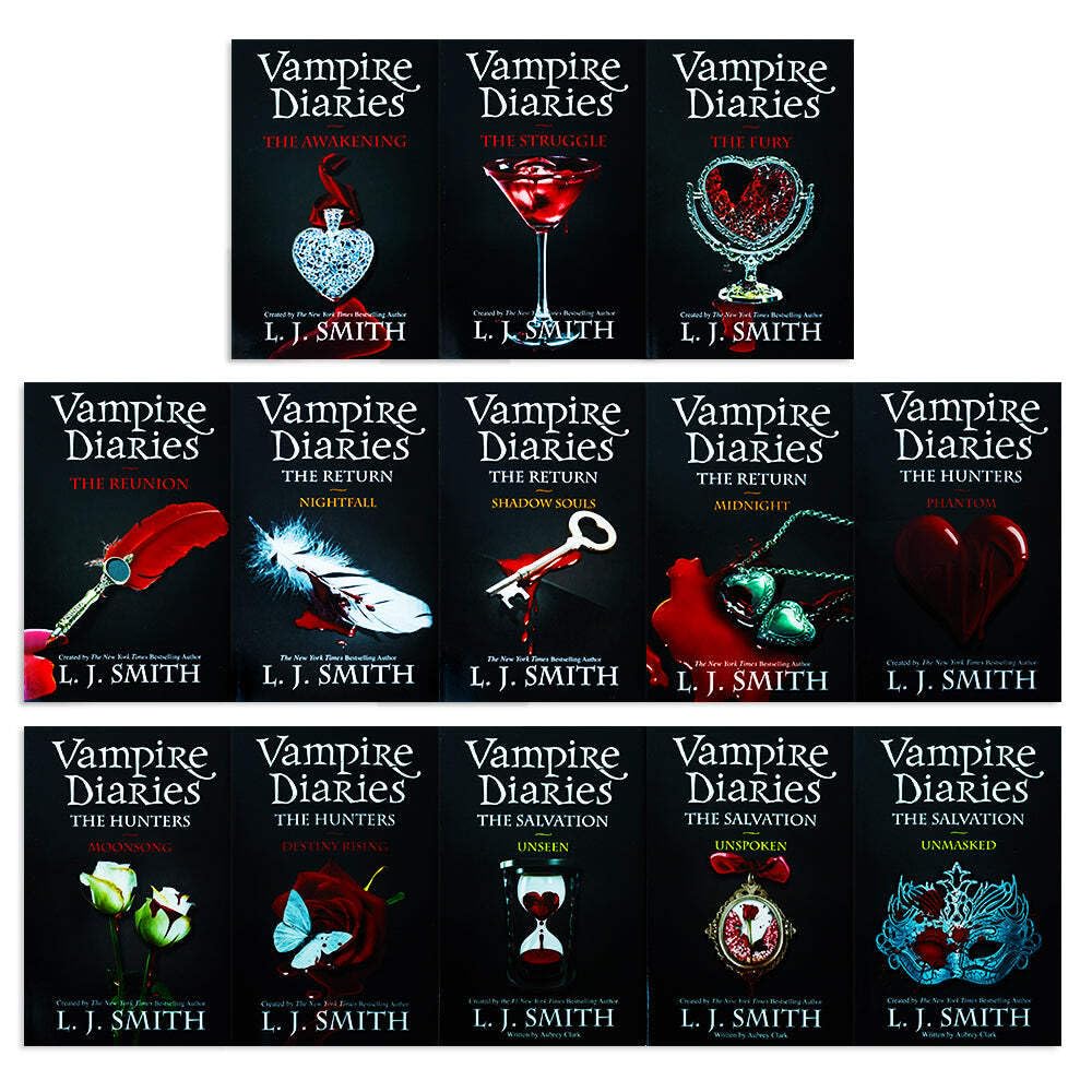 A 12-book set of Vampire Diaries novels by L.J.